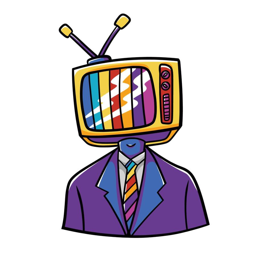 Retro Tv Cartoon vector