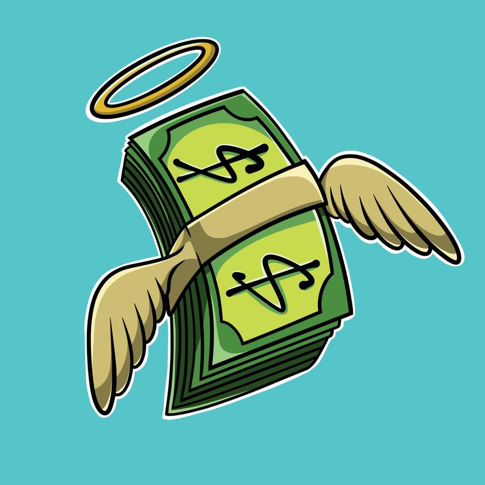 Money Angel Streetwear Cartoon vector