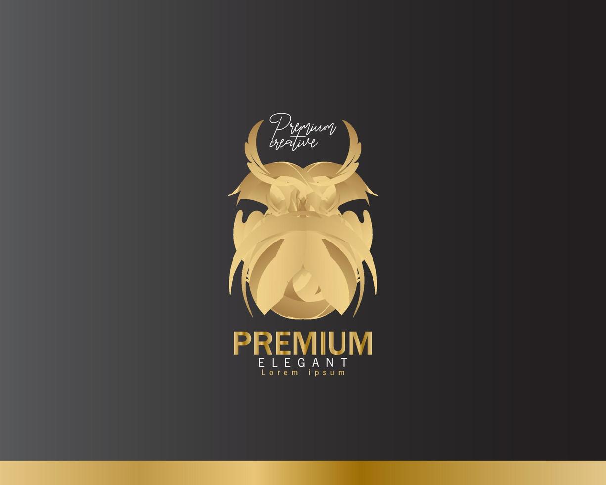 Luxurious beetle logo icon design template flat vector