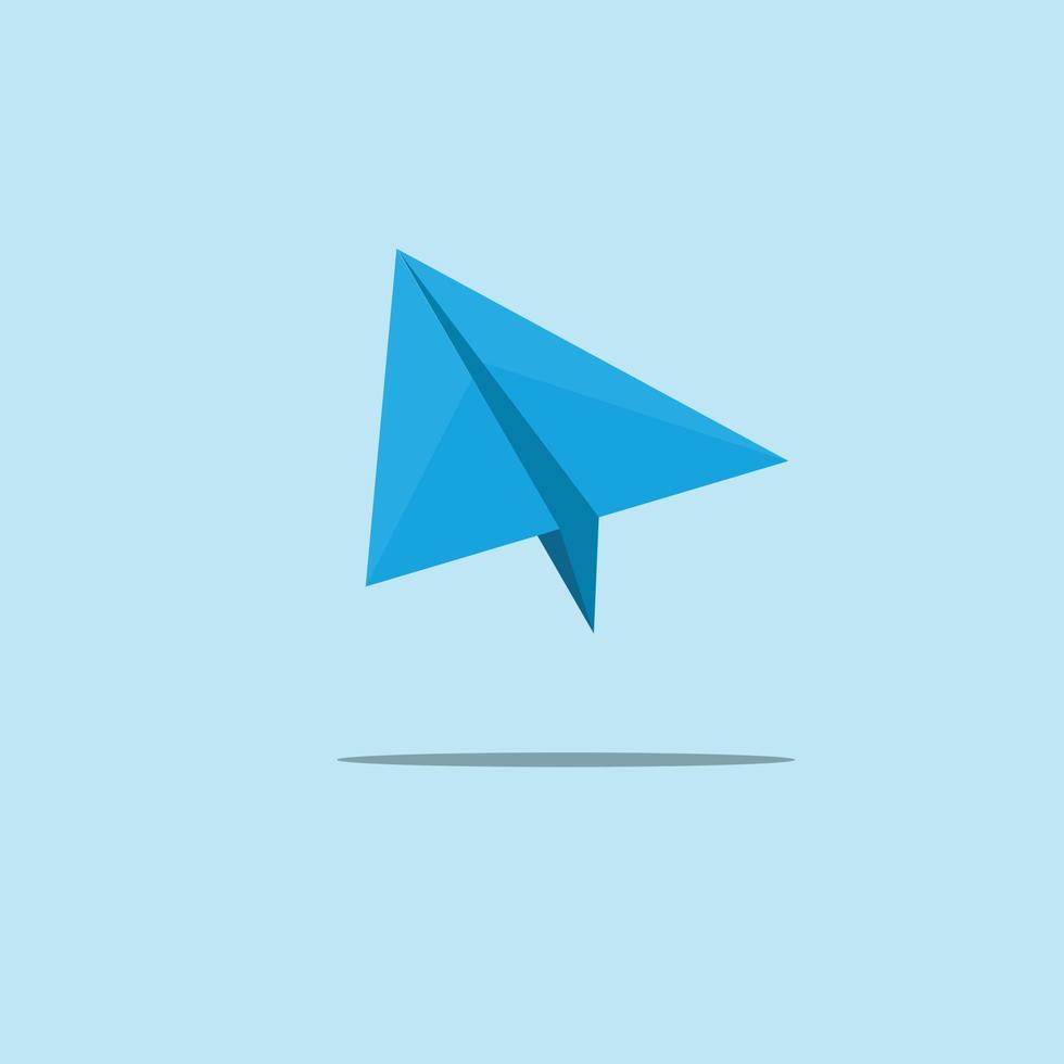 blue paper plane vector