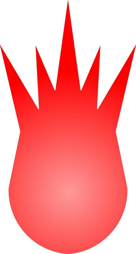 Simple red meteor drop vector illustration  for logo, icon, brand, sign, symbol, games or item games
