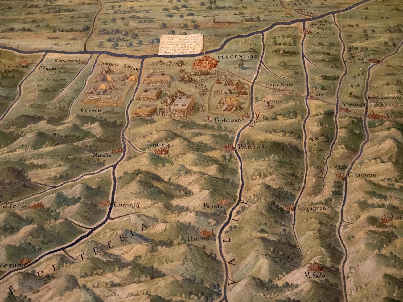 VATICAN CITY, ROME - FEBRUARY 26 2022 - Famous mural geographic maps photo