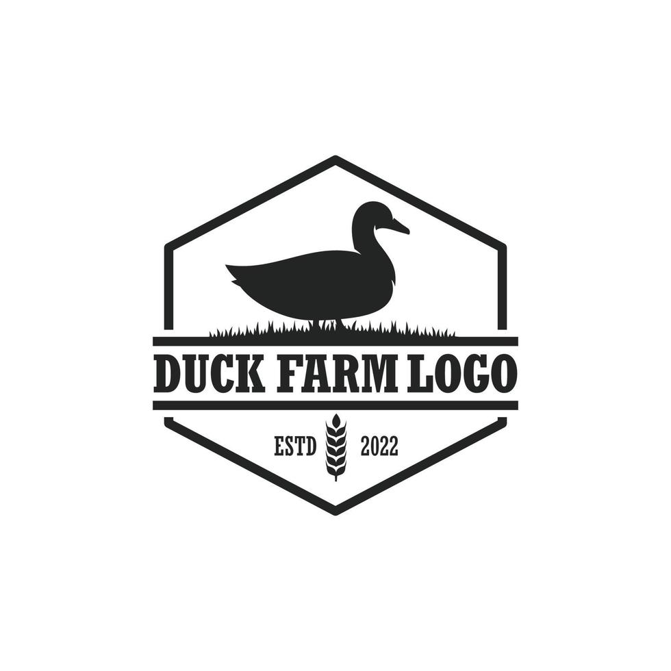 Duck farm logo vector
