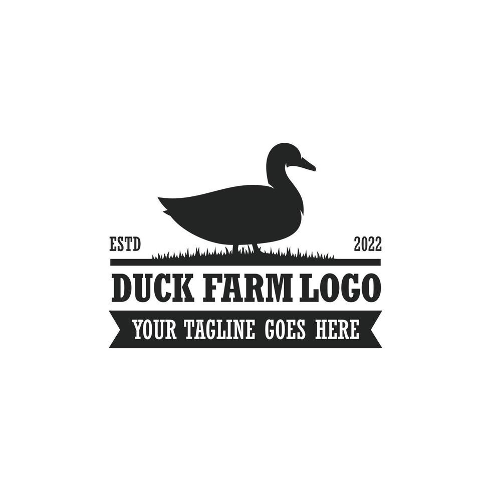 Duck farm logo vector