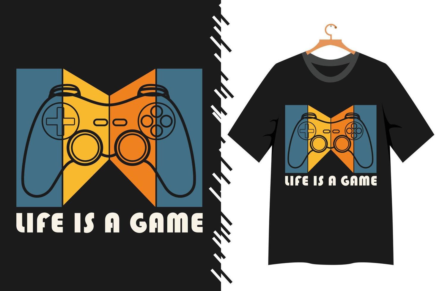 diseño de camiseta de tipografía de juego vector