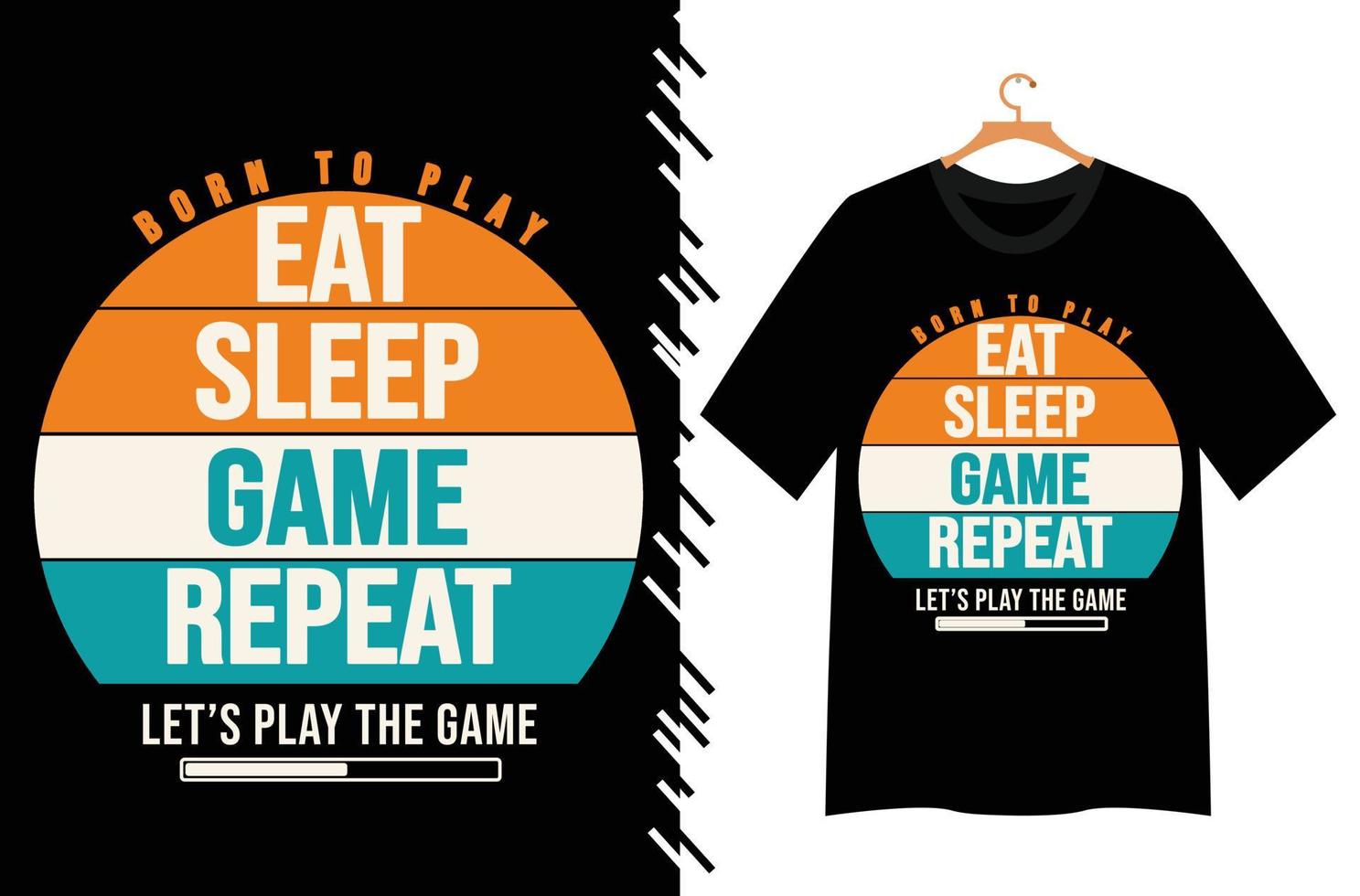 game typography t shirt design vector