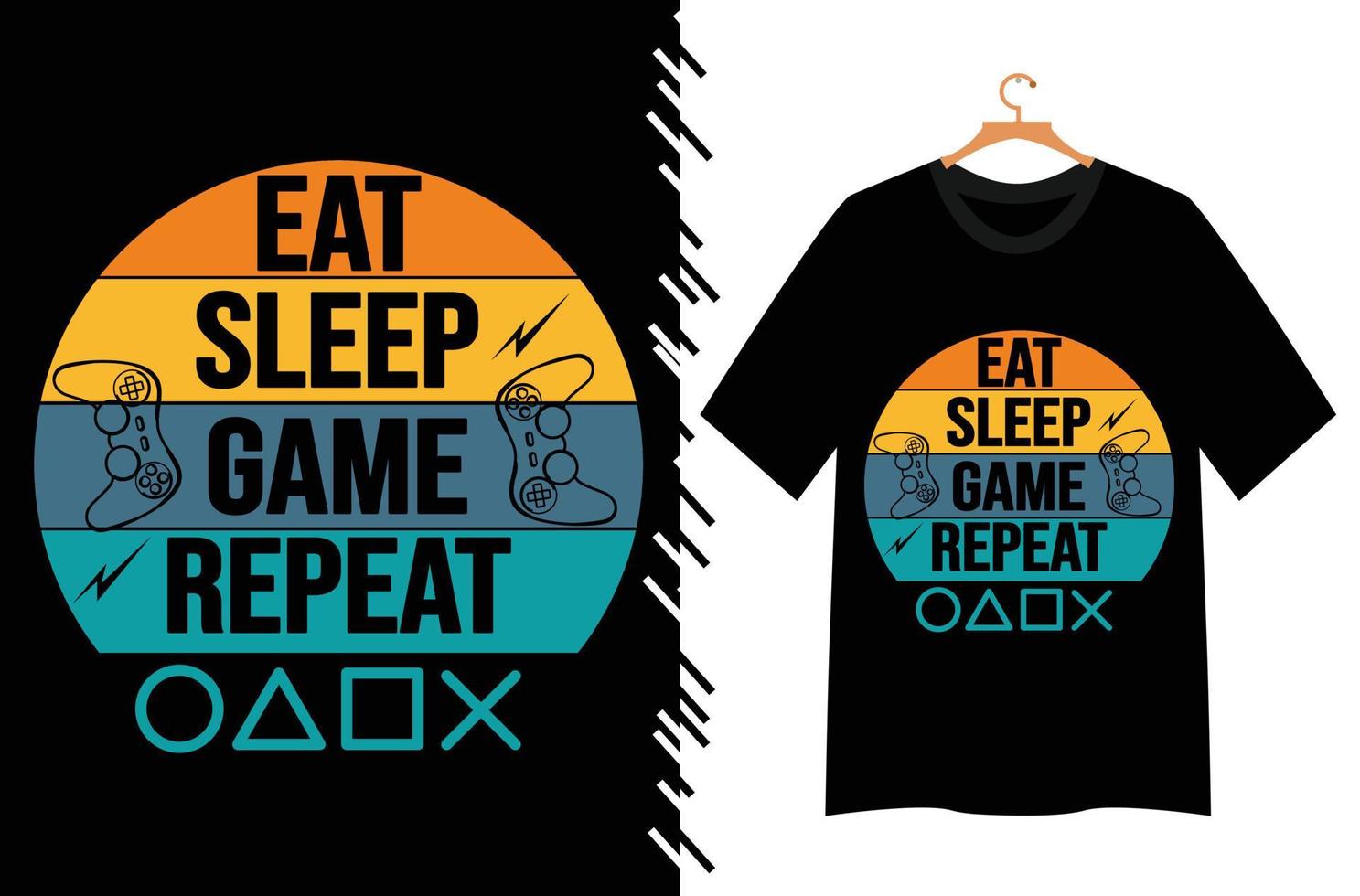 diseño de camiseta de tipografía de juego vector