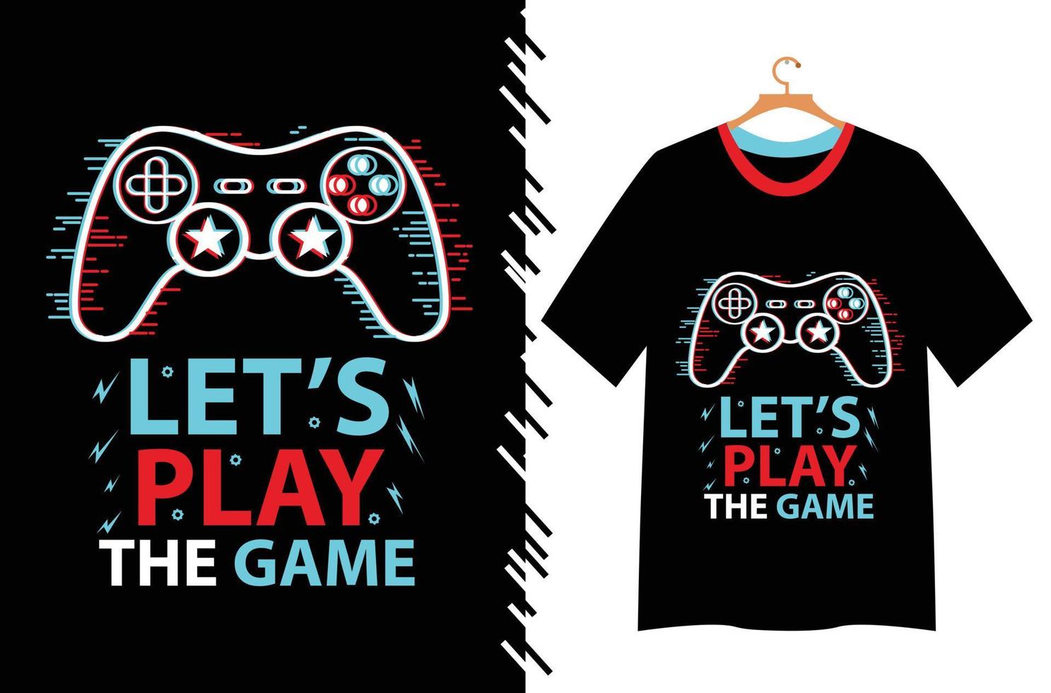 game typography t shirt design vector