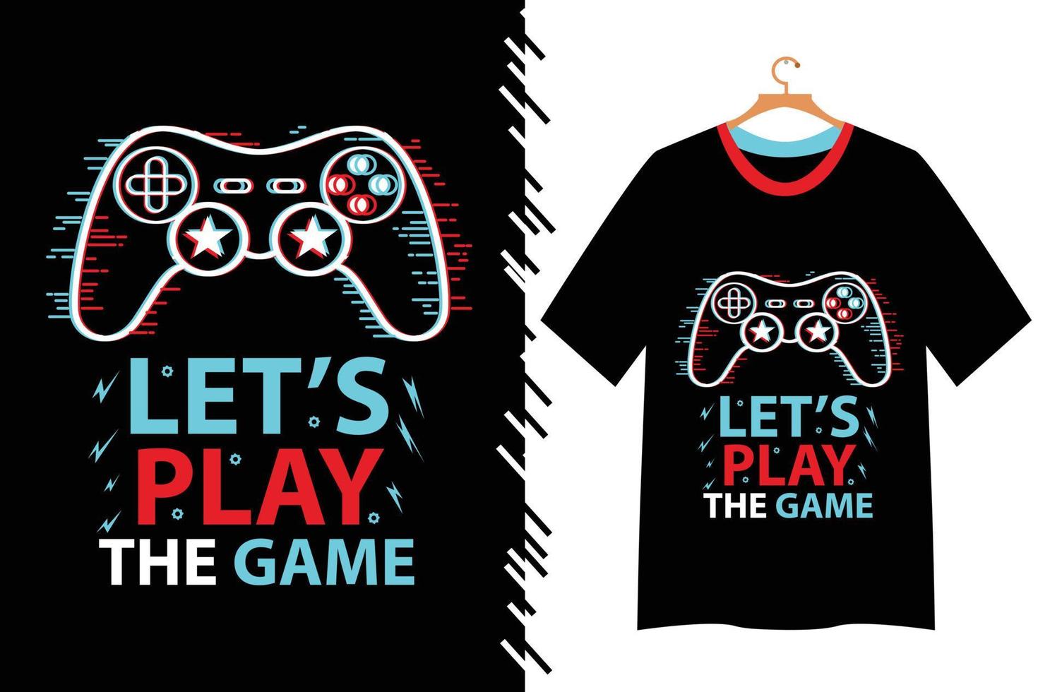 diseño de camiseta de tipografía de juego vector