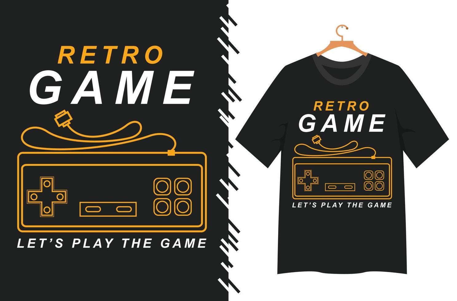 diseño de camiseta de tipografía de juego vector