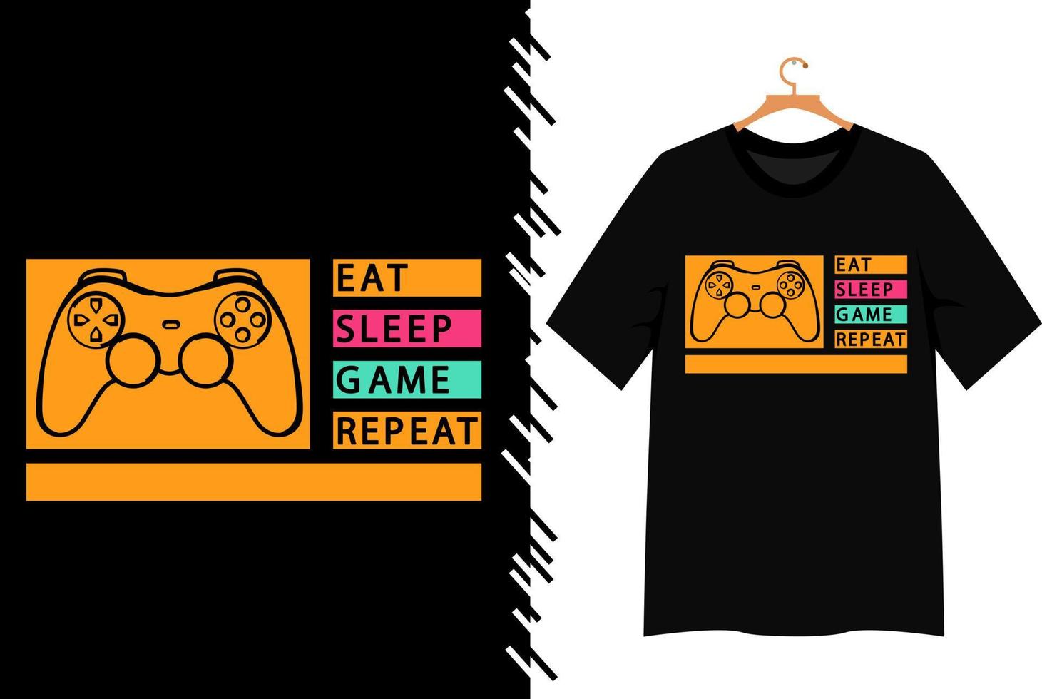 game typography t shirt design vector