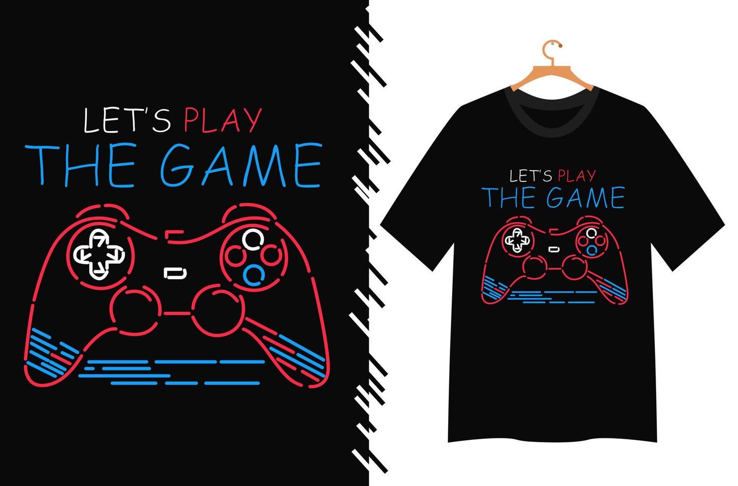 game typography t shirt design vector