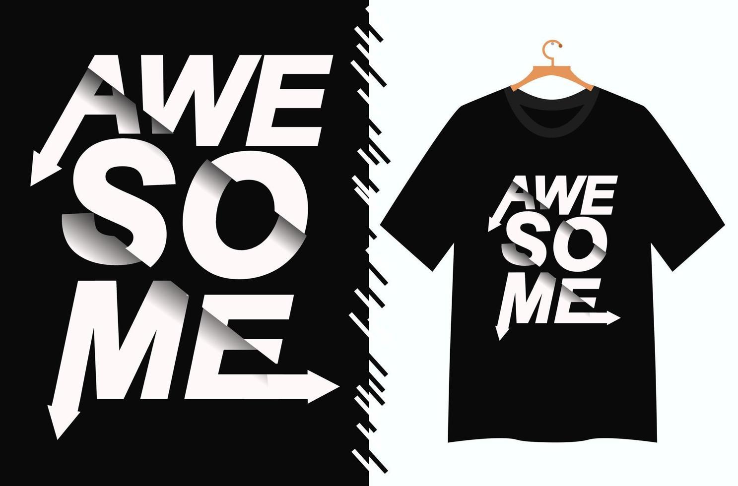 awesome typography t shirt design vector