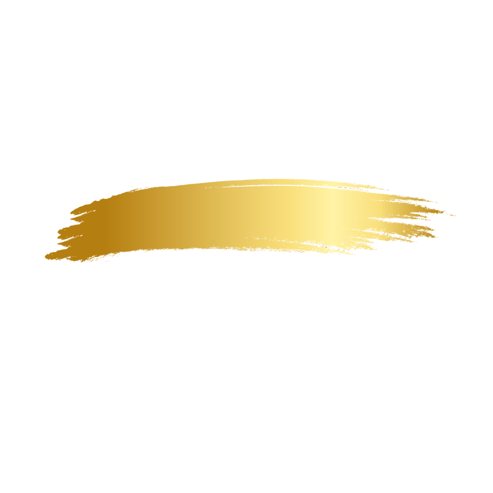 Brush stroke and gold circle element png