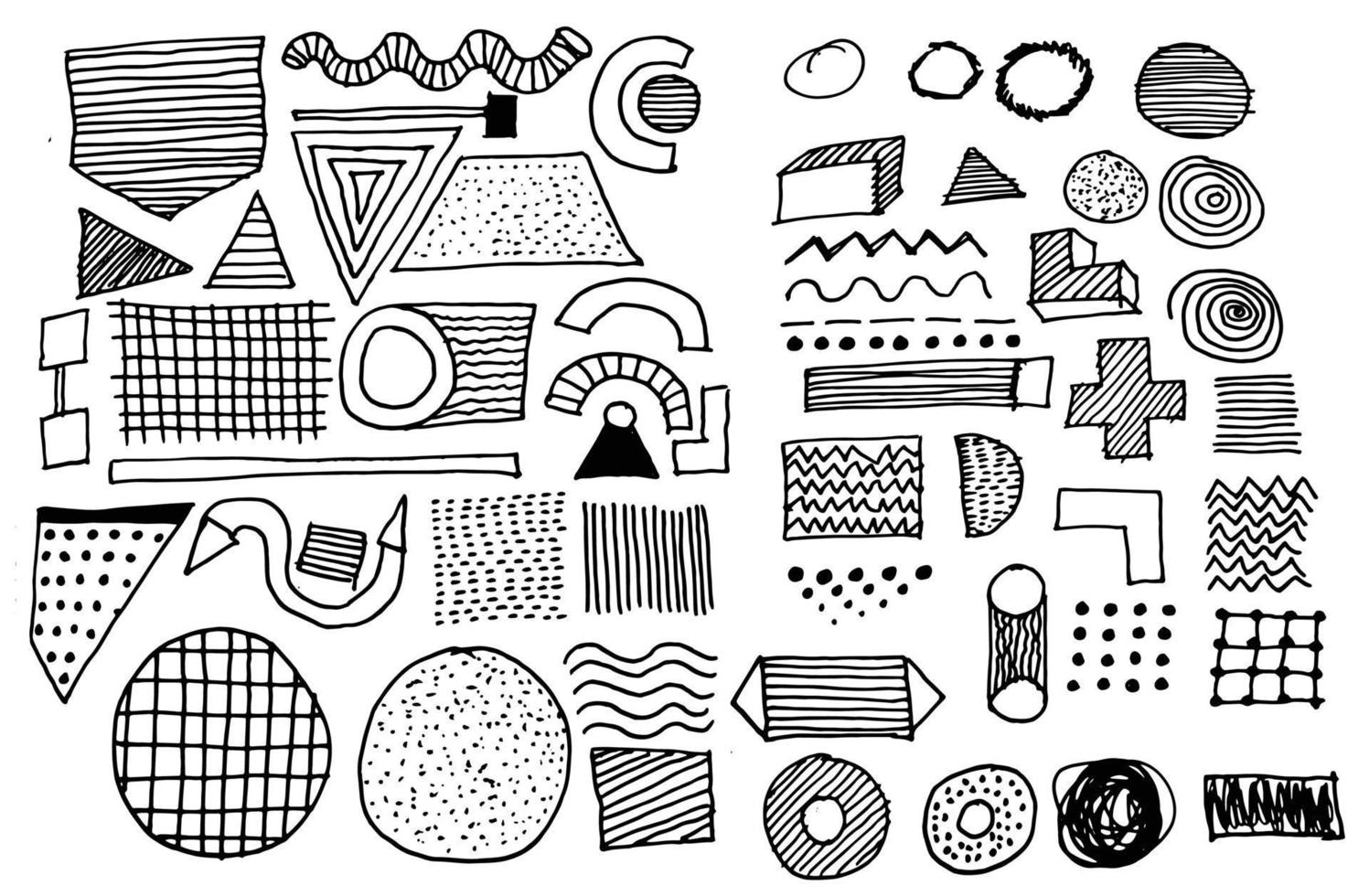Abstract memphis scribble doodle. Hand drawn isolated vector illustration on white background