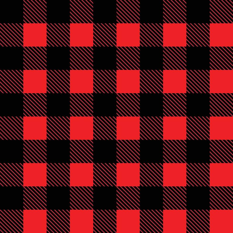 check red. Lumberjack plaid seamless pattern. Red and Black squares pattern. vector