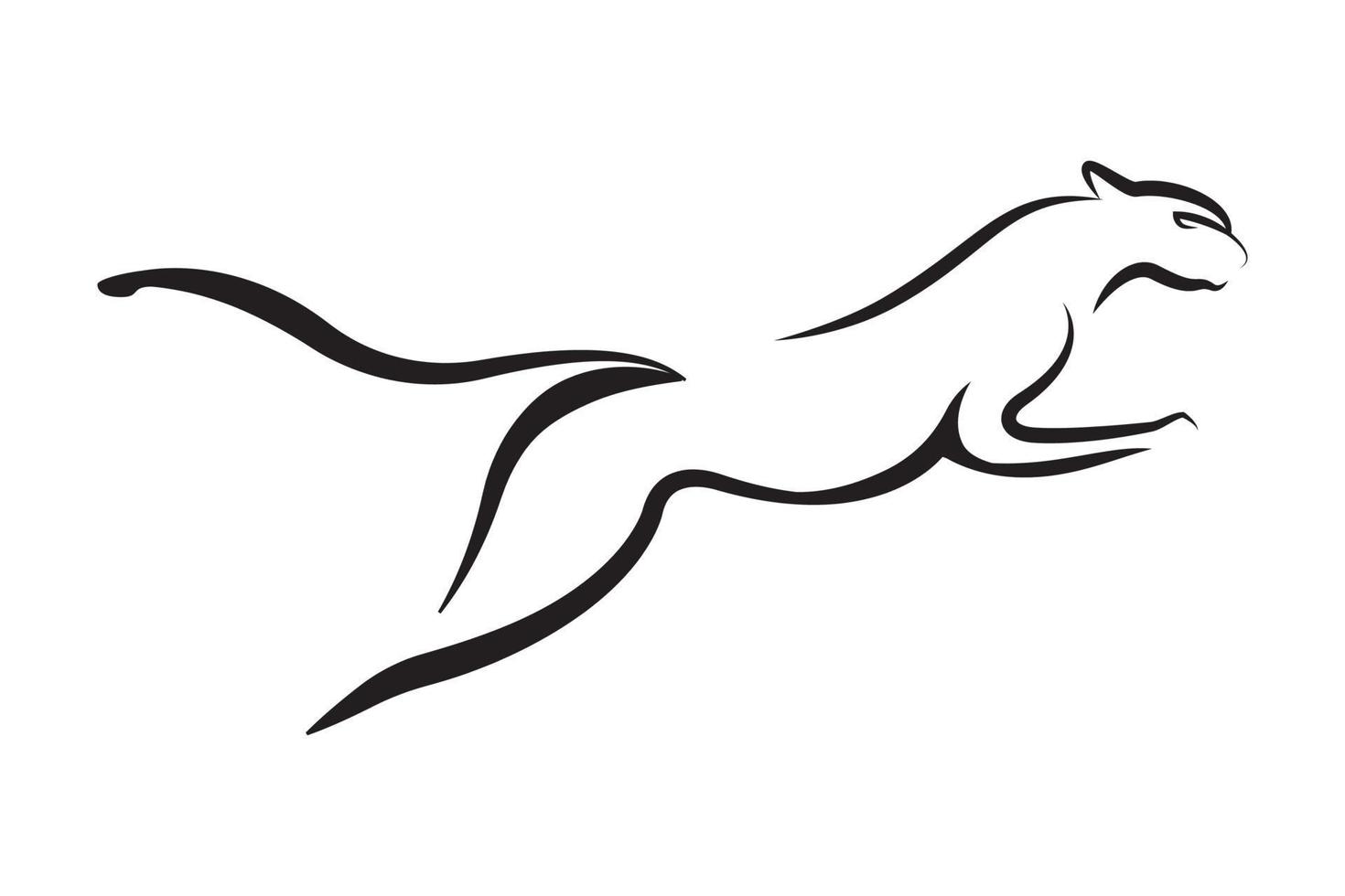 Ilustración de vector de diseño de logotipo de puma