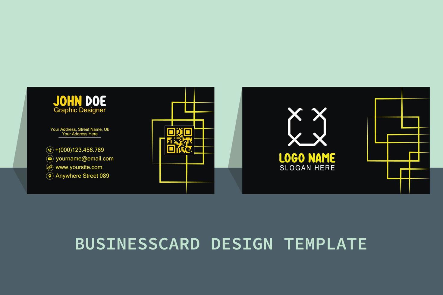 Business Card Template Free Vector