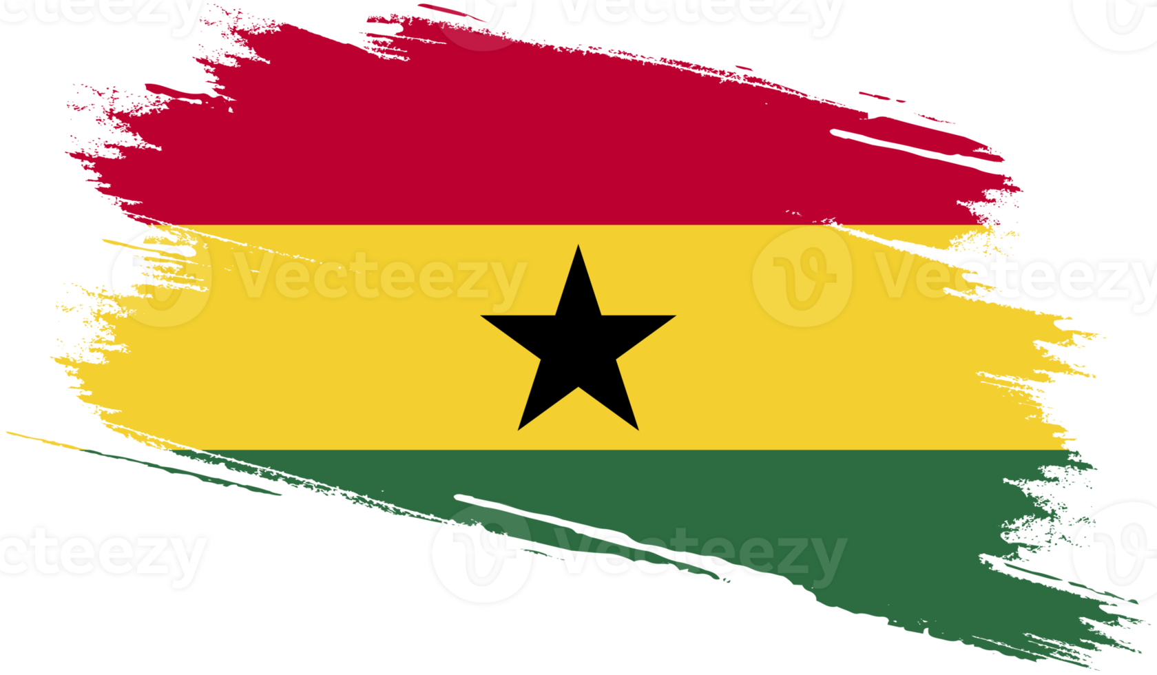 ghana flagga med grunge textur png