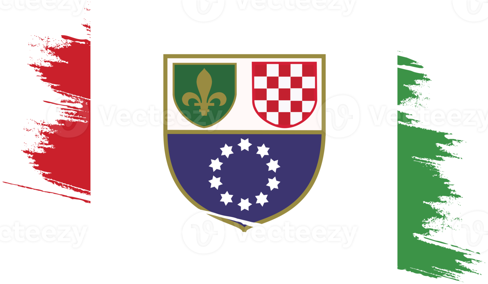 Federation of Bosnia and Herzegovina flag with grunge texture png