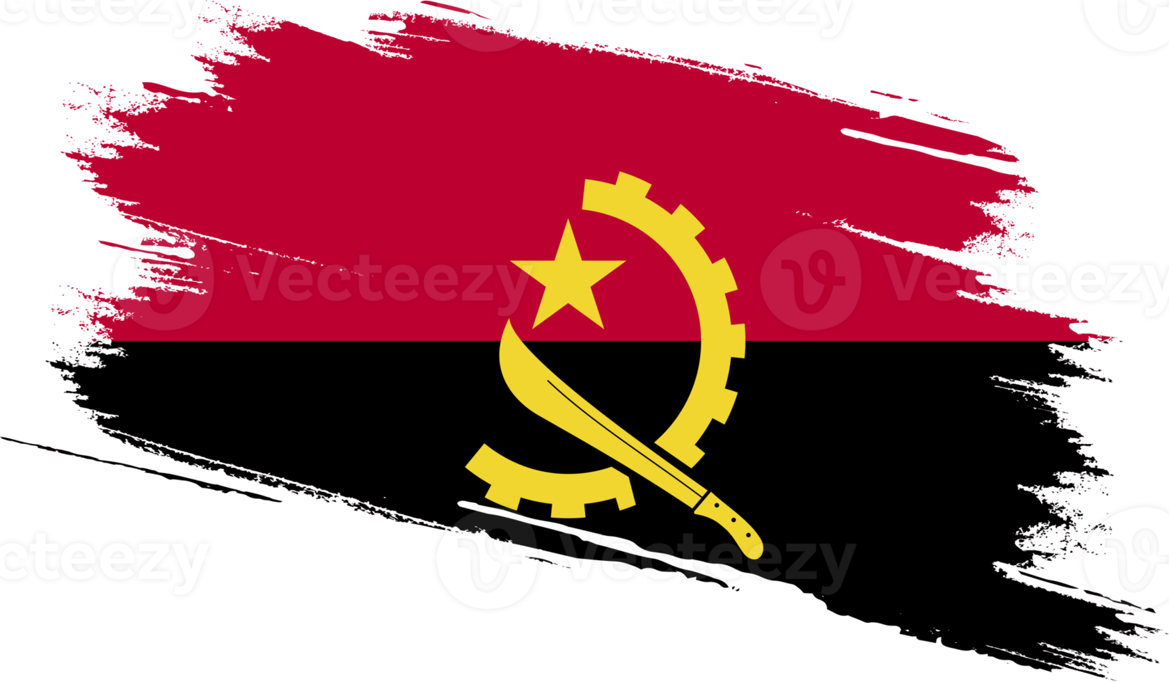 vlag van angola met grungetextuur png