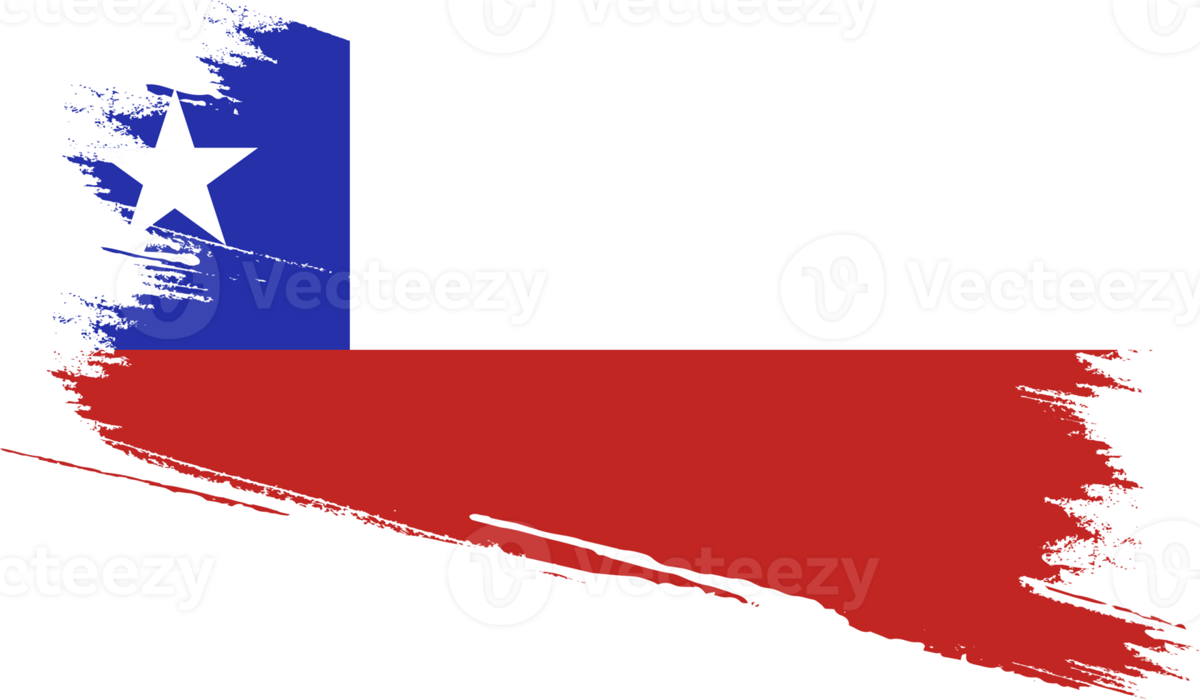 bandera chilena con textura grunge png