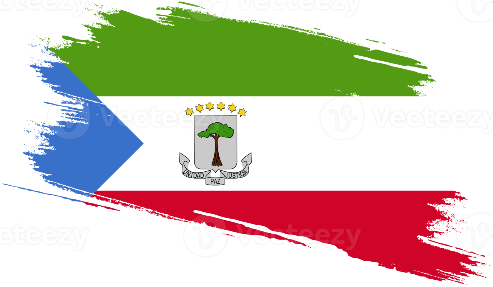 Equatorial Guinea flag with grunge texture png