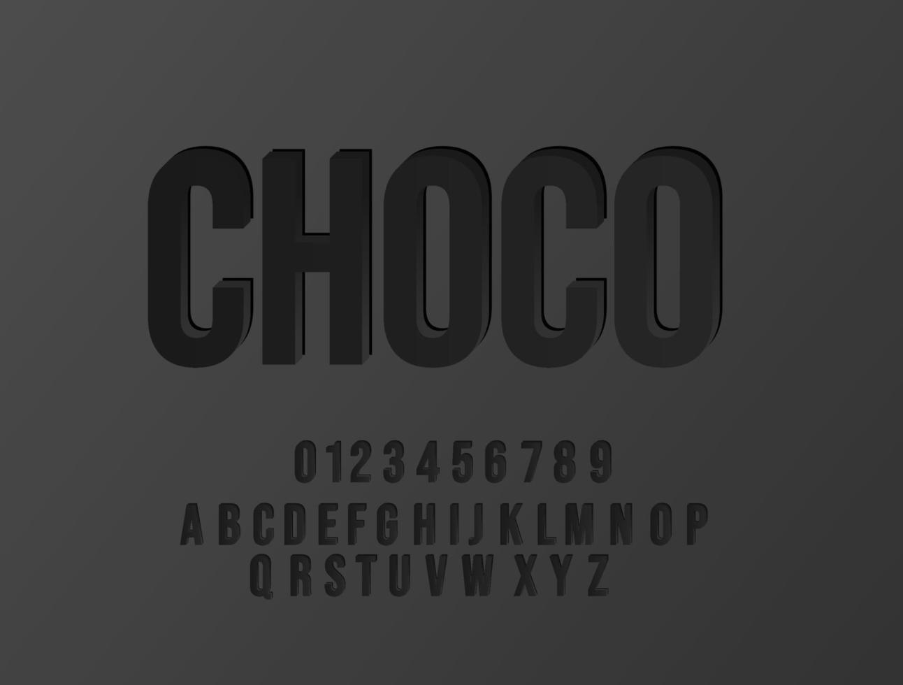 efecto de texto estilo chocolate fácil de editar vector