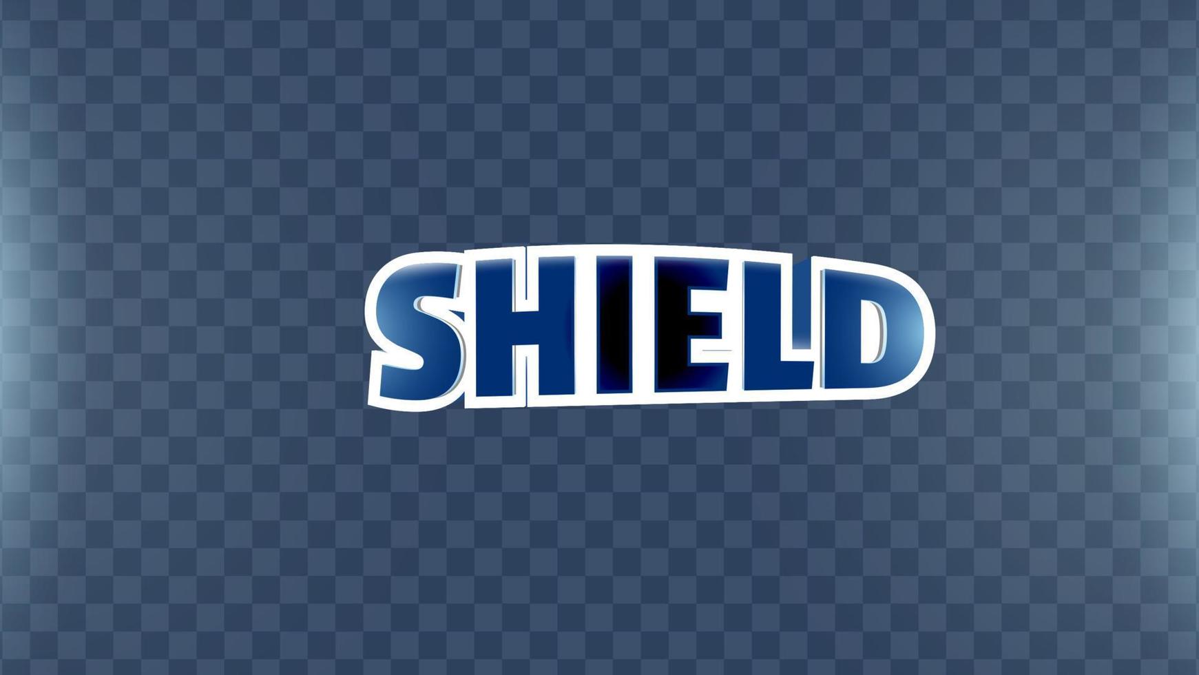 Text of Shield style vector