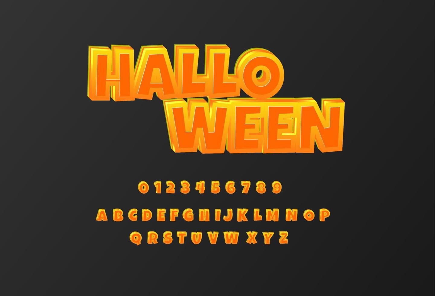 efecto de texto estilo halloween fácil de usar vector