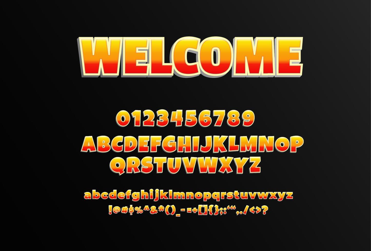 Welcome textured style text efect editable vector