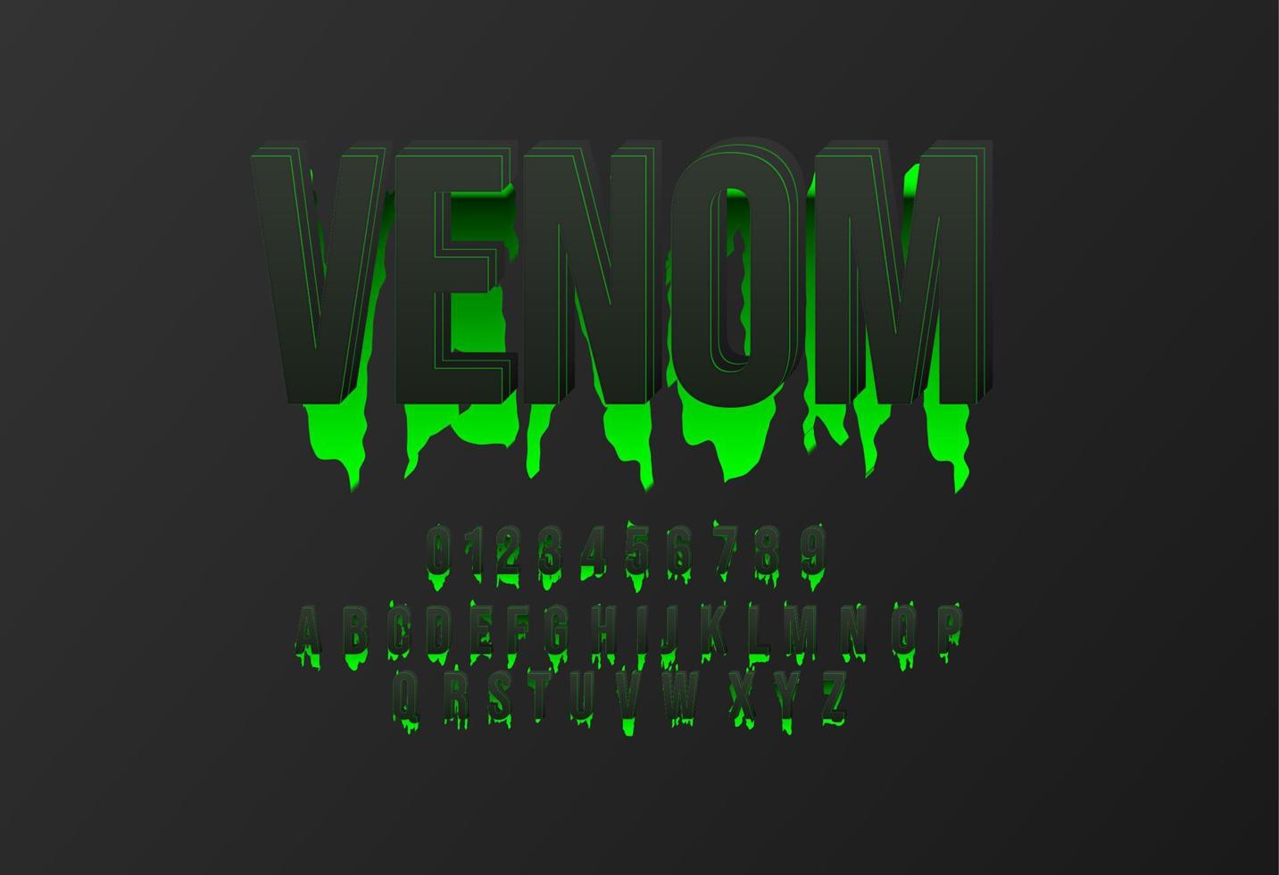 Venom style text effect easy to use vector