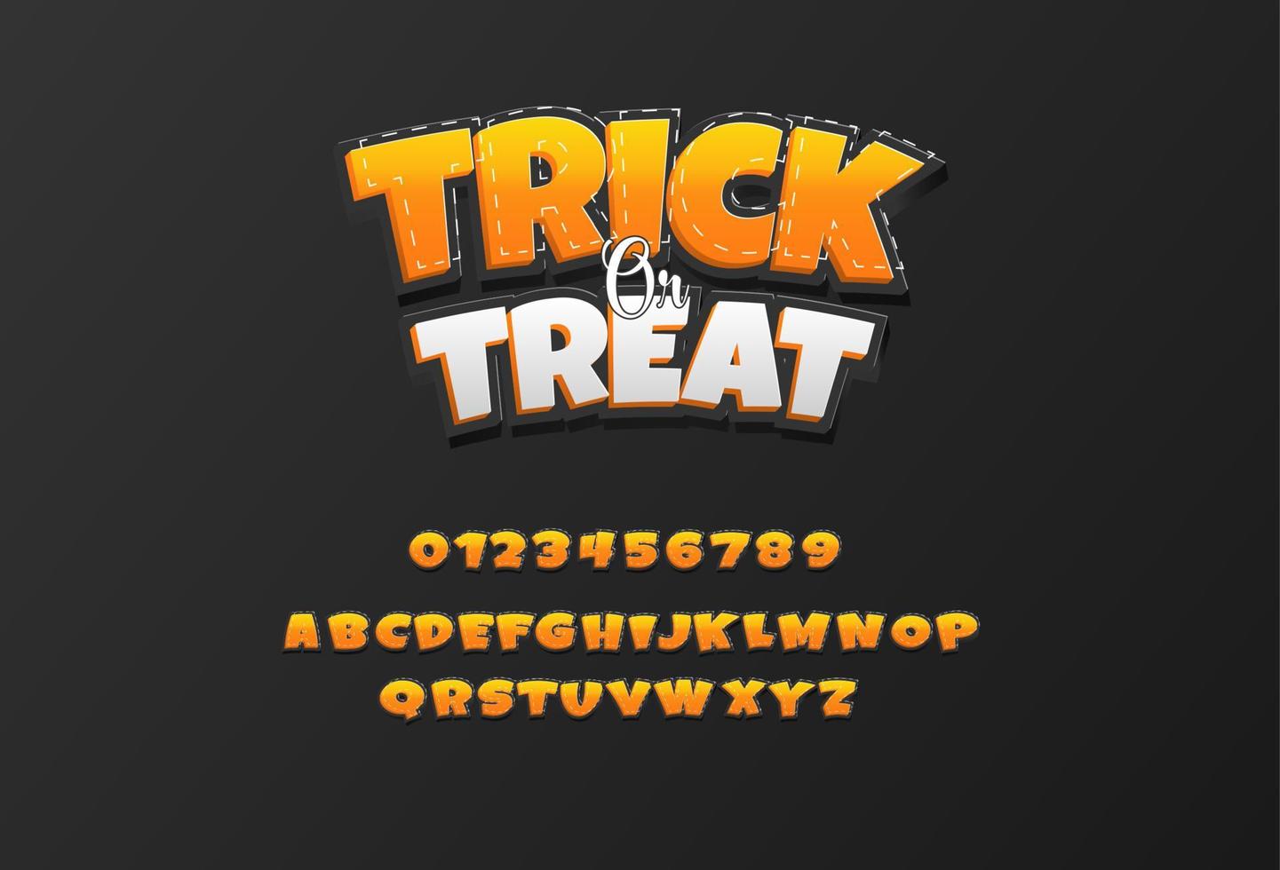 Trick or treat style text effect easy to use vector