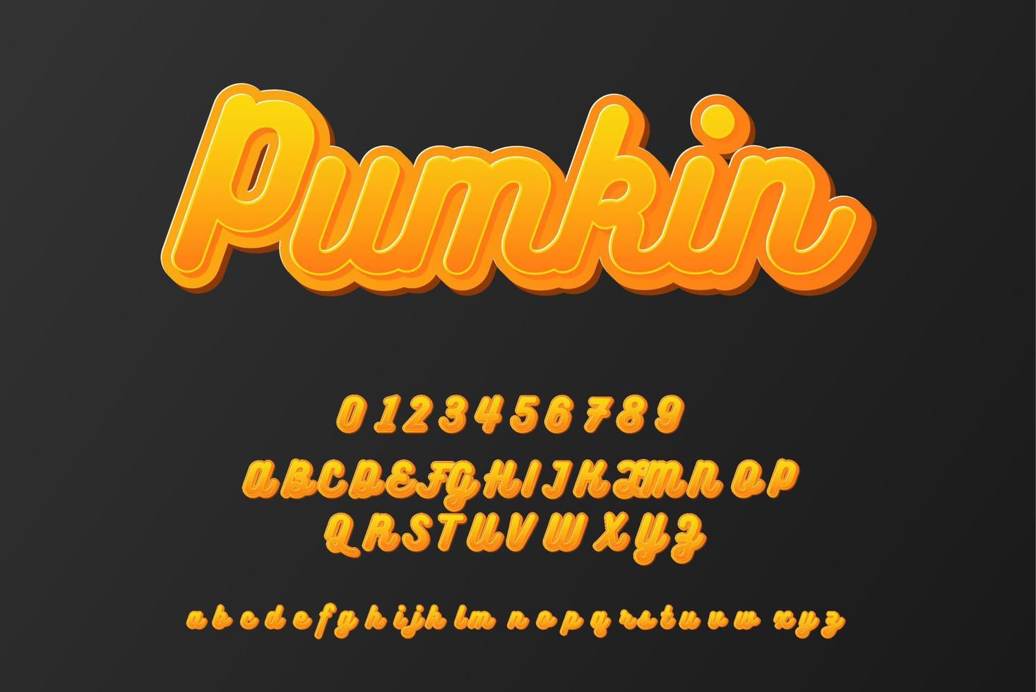 Pumkin style text effect easy to use vector