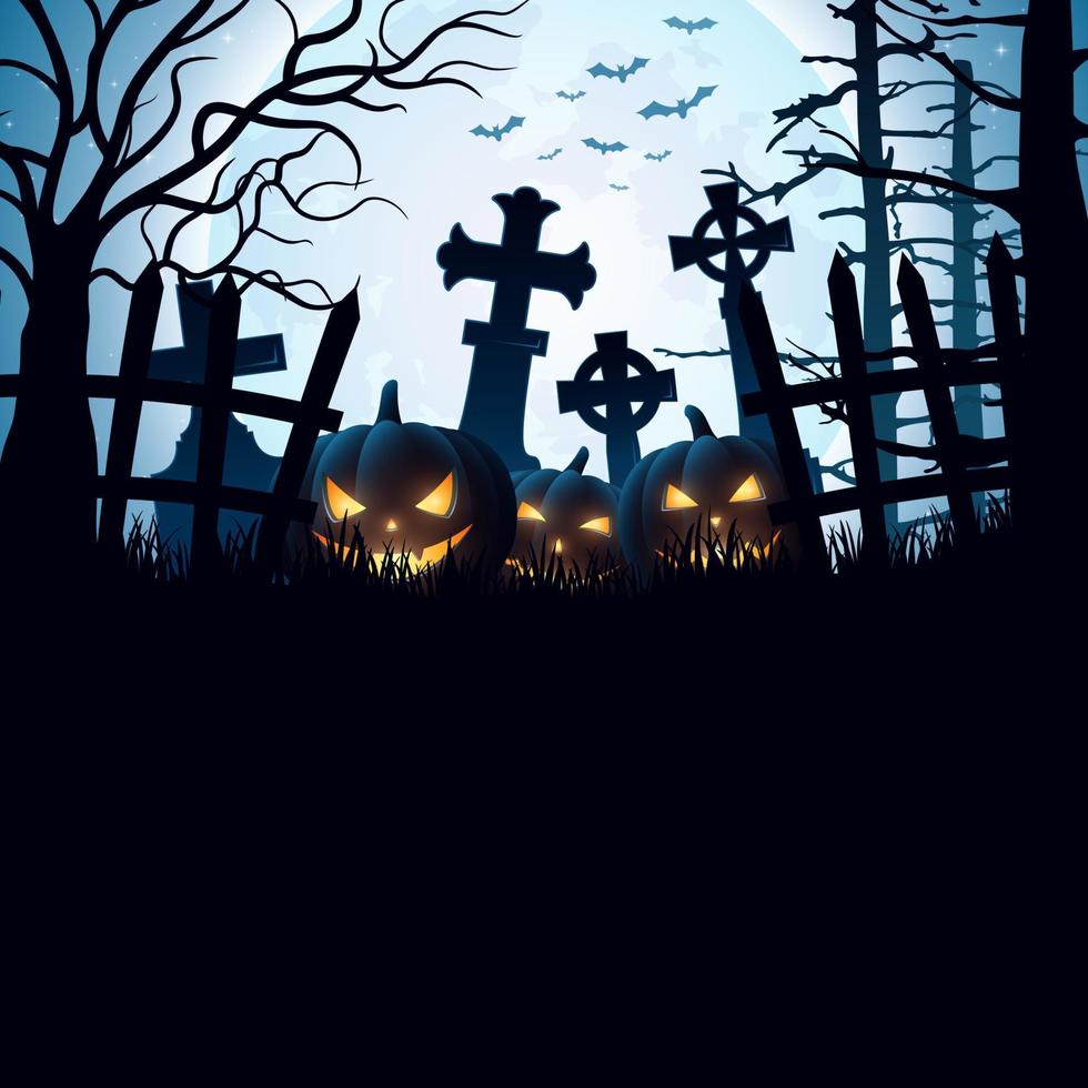 fondo de la noche de halloween vector