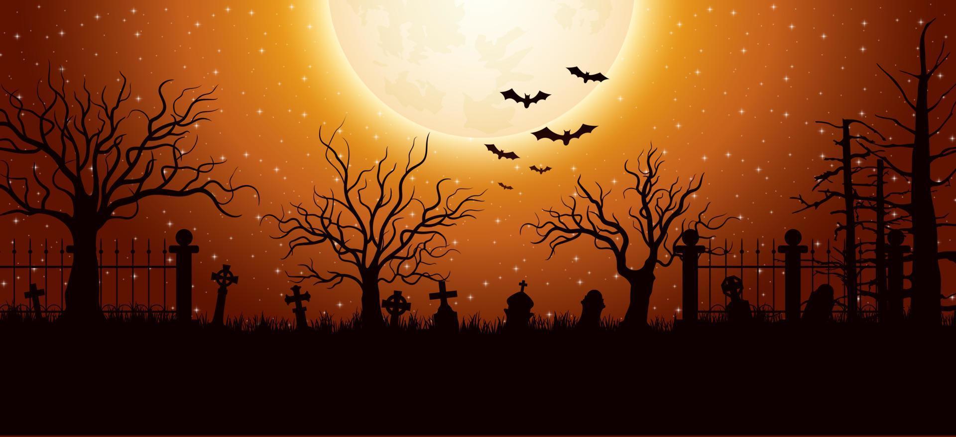 Halloween night background vector