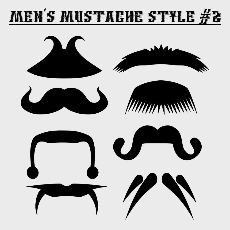 cool man mustache style and looks handsome vector