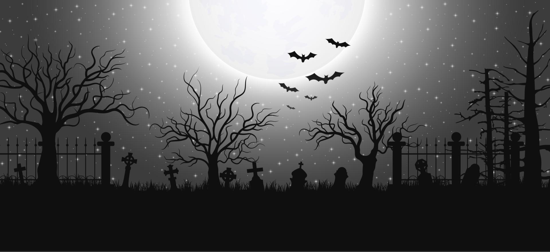 Halloween night background vector