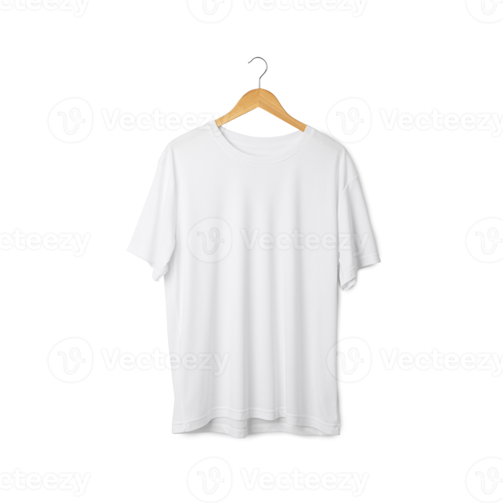 White T shirt mockup hanging, Realistic t-shirt png