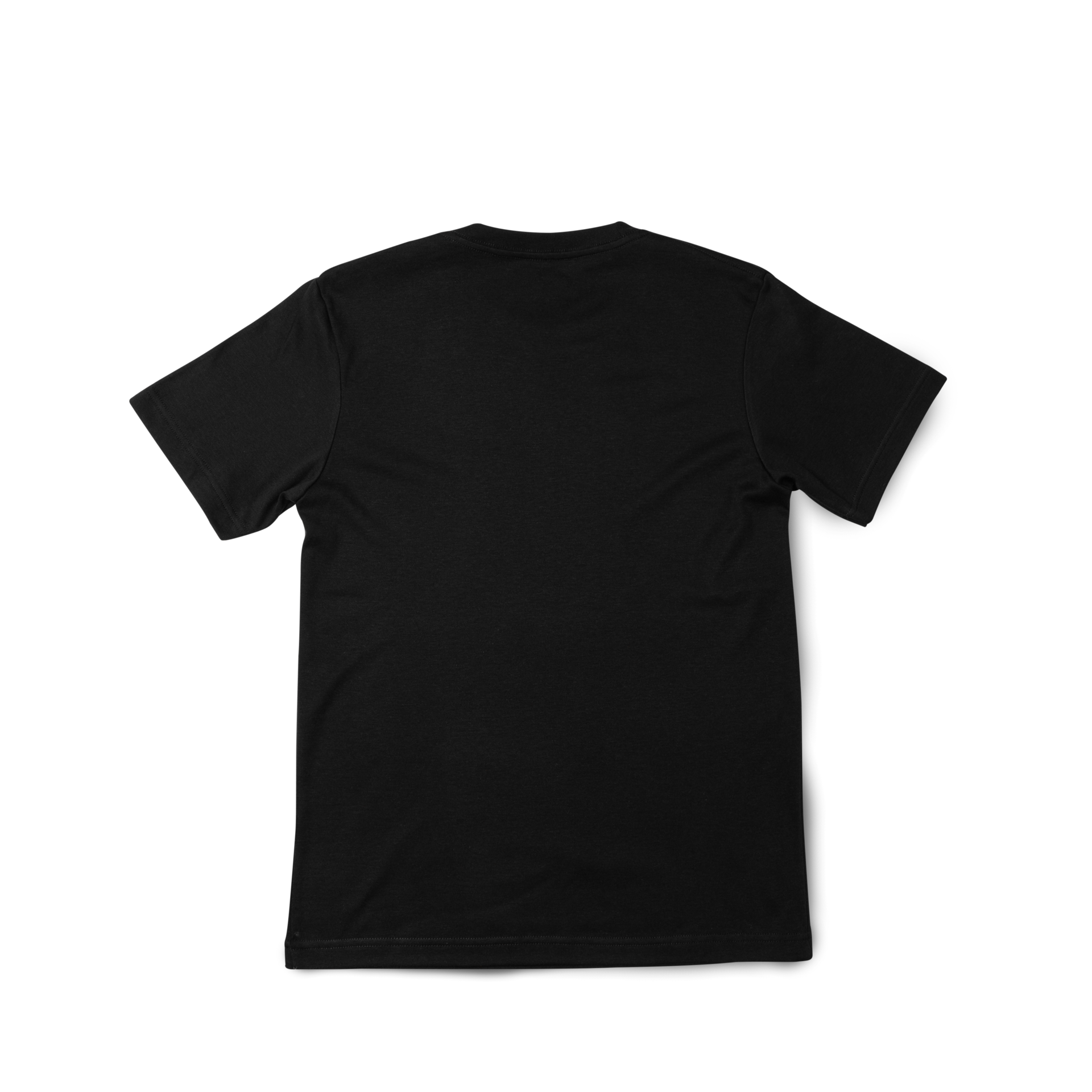 plain black t-shirt mockup template, with male model, front and back view,  isolated on transparent background. generative ai 26537507 PNG