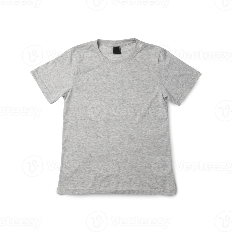 Gray T shirt mockup, Realistic t-shirt png