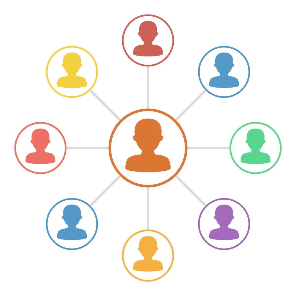 People network icon vector