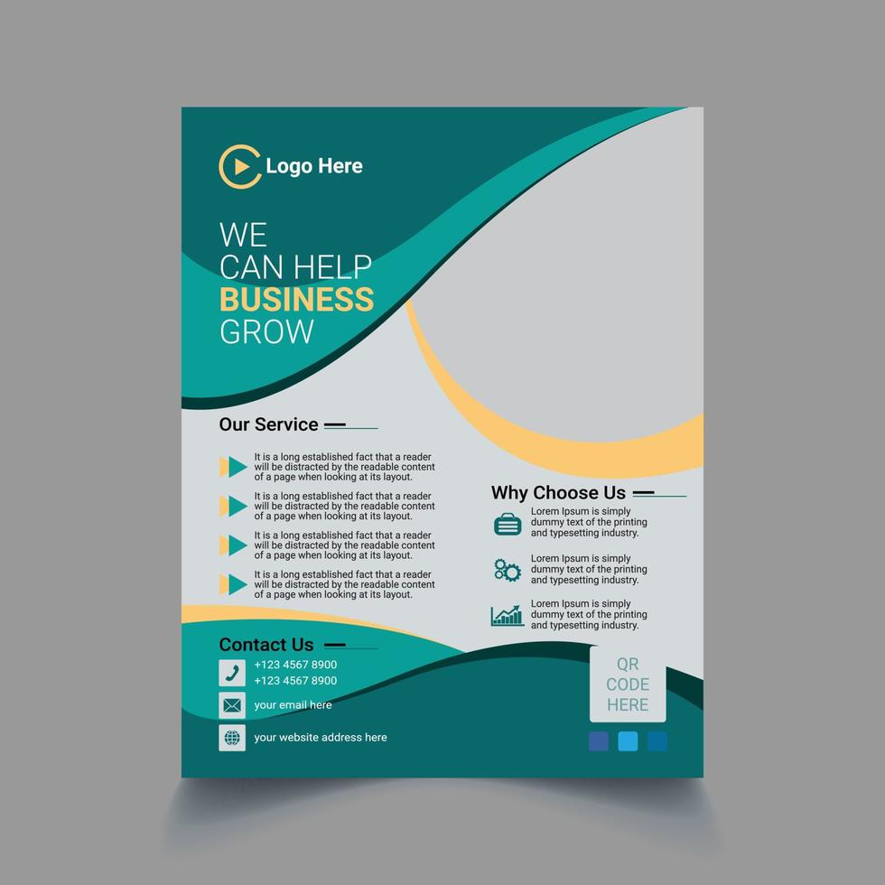 Corporate flyer design template vector