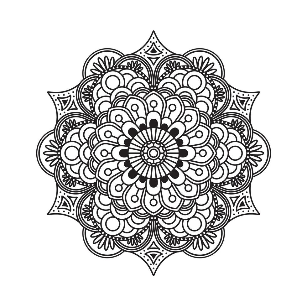 Outline Rangoli icon isolated on white background vector