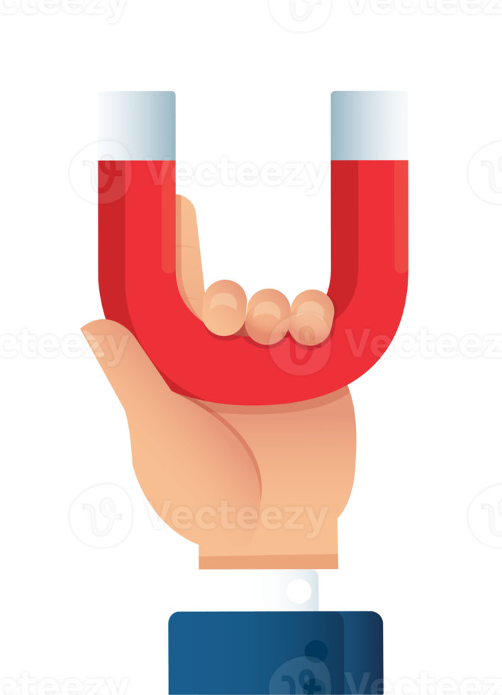hand holding a magnet png