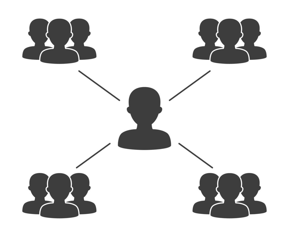People network icon vector