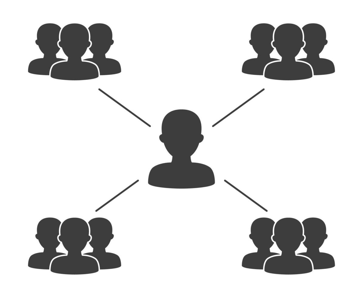 People network icon vector