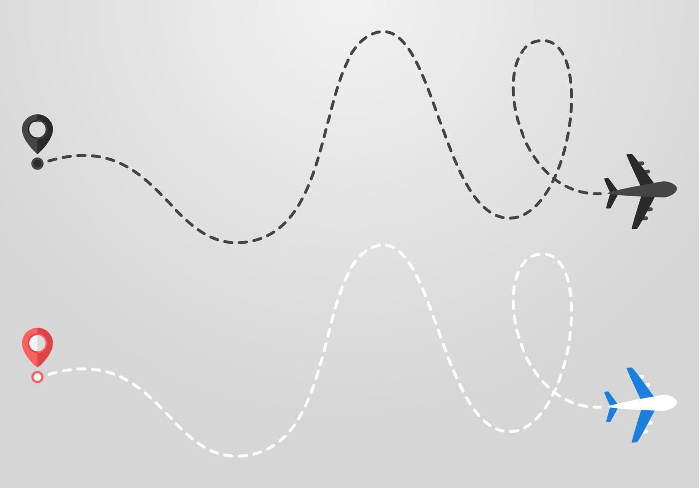 Plane and track icon on a white background vector