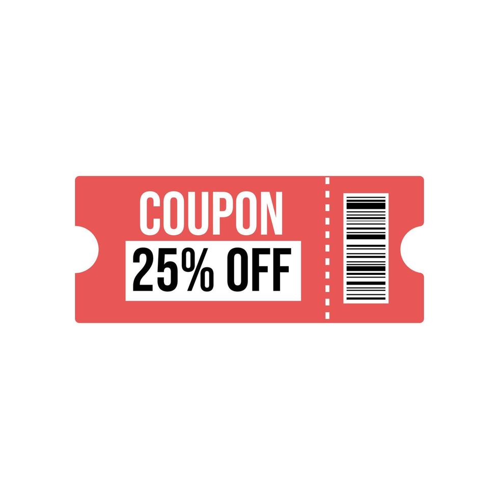 admit one ticket isolated discount sale 25 percent off vector