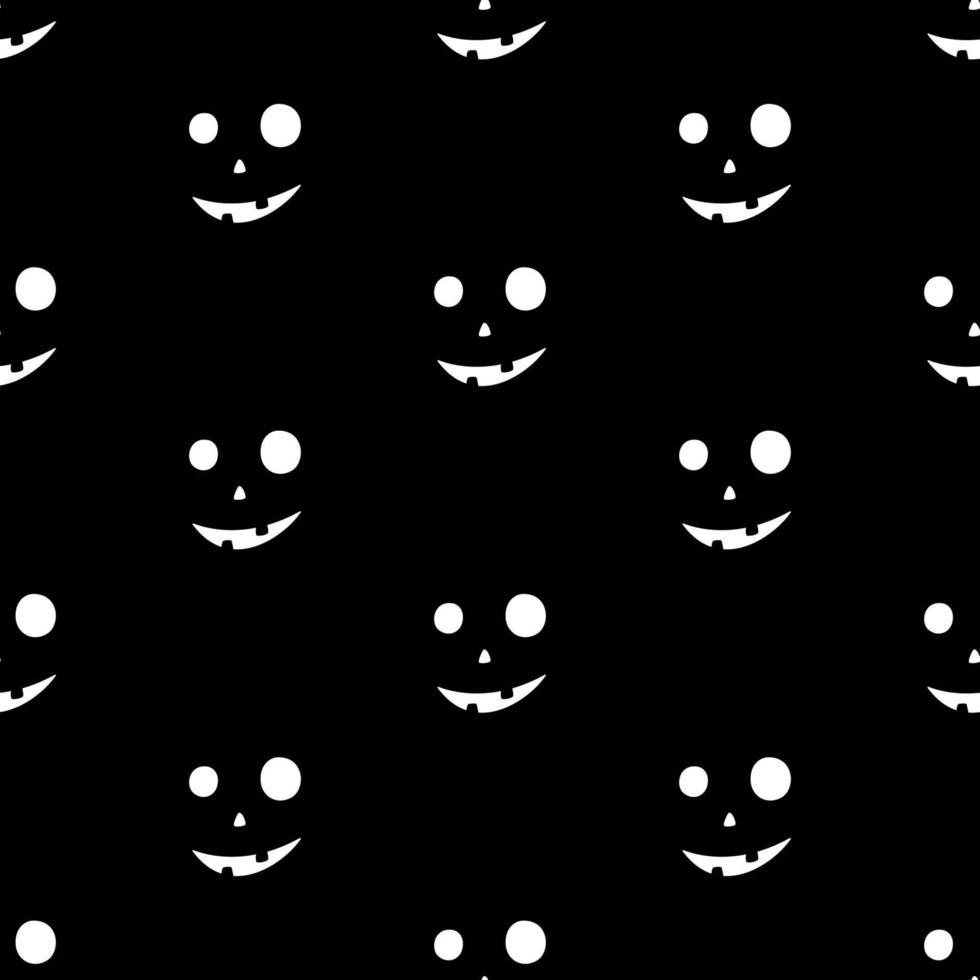 conjunto de caras de miedo calabazas de halloween vector